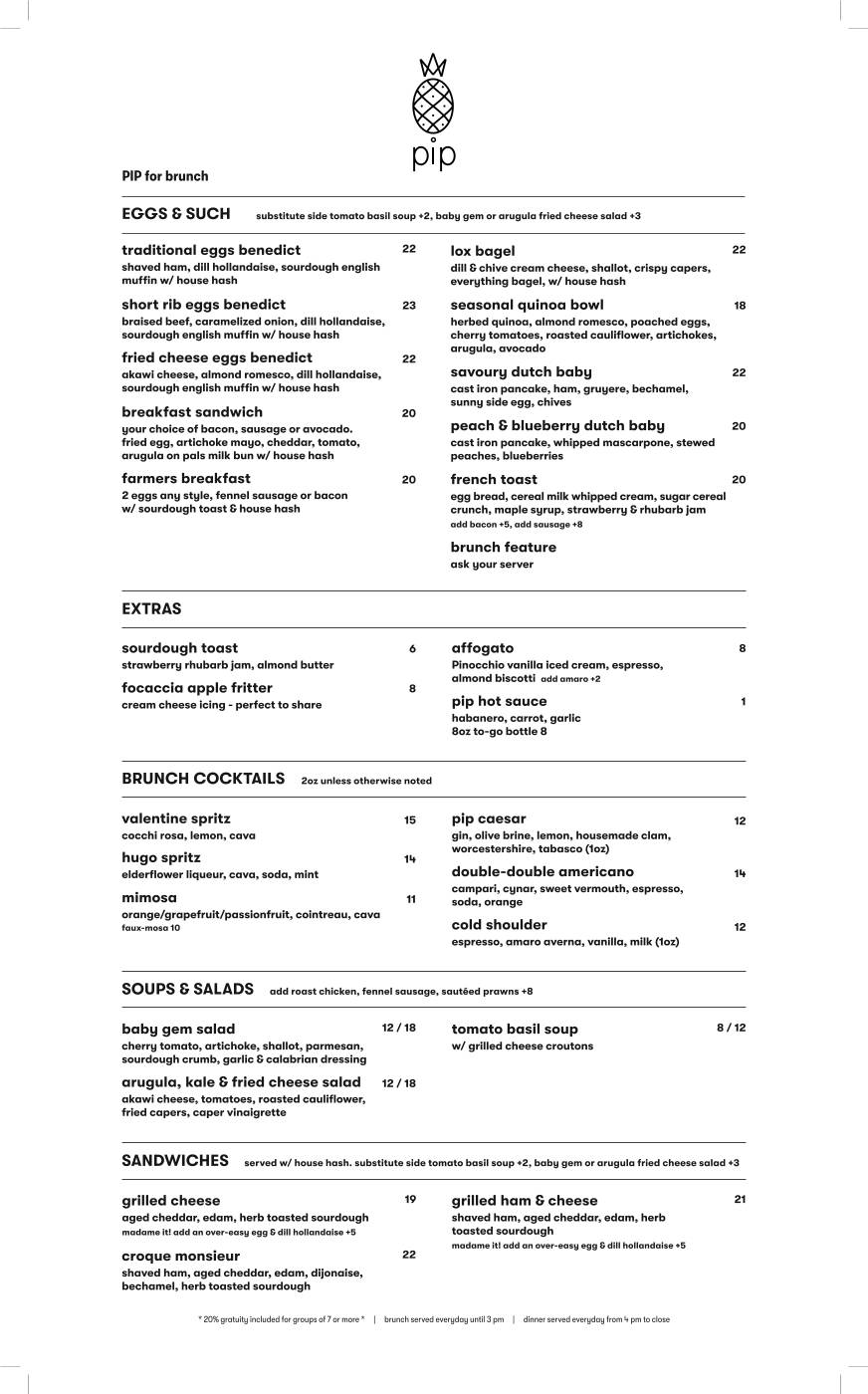 Menu de Pip
