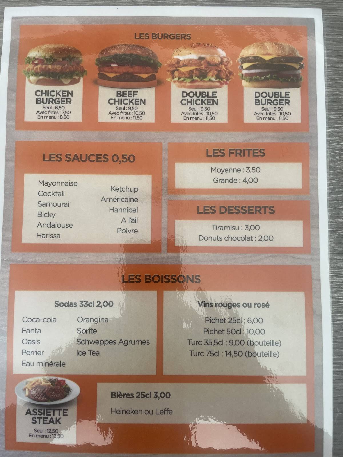 Menu de Efes Kebab Merville livraison emporter sur place 365j/365