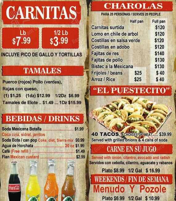 El Puesto menu