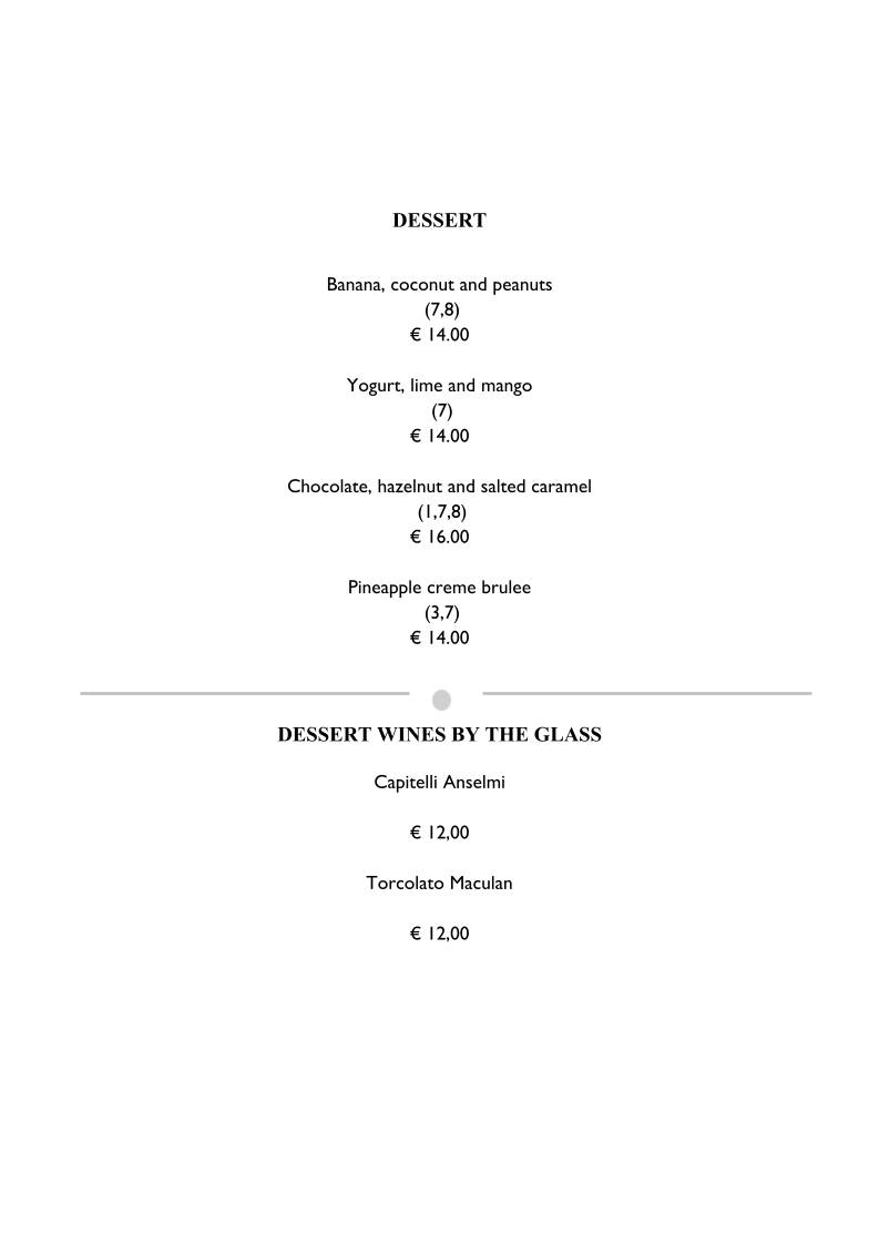 Menu di Elegance Cafè Jazz Club 