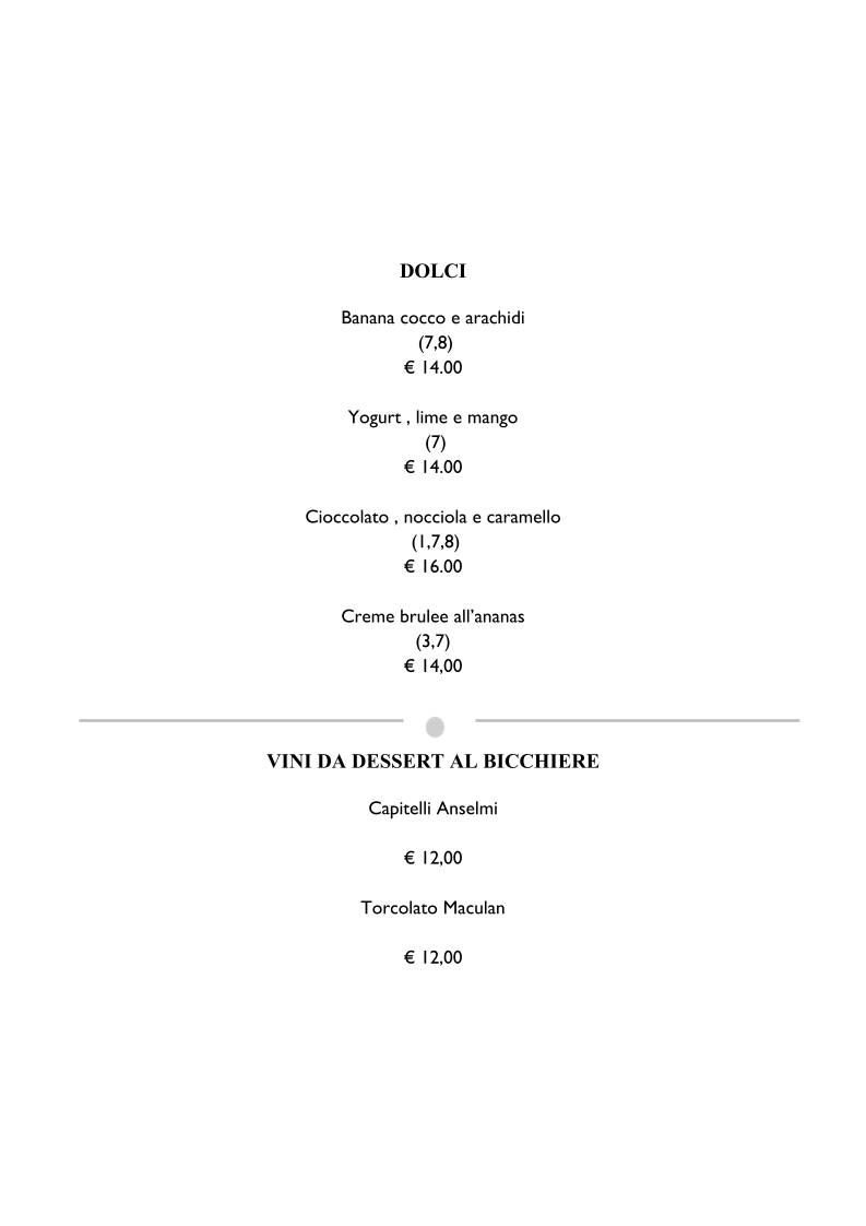Menu di Elegance Cafè Jazz Club 
