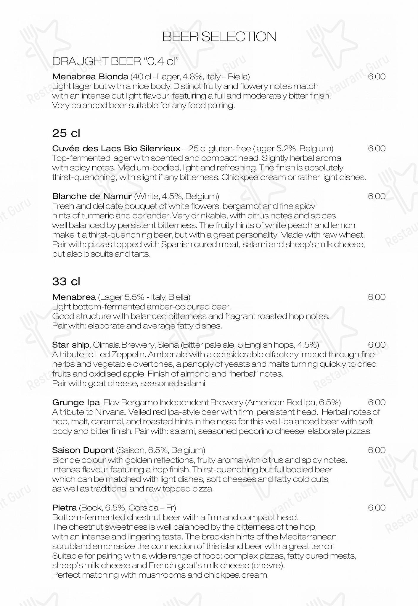 Drink menu per Emma in Roma