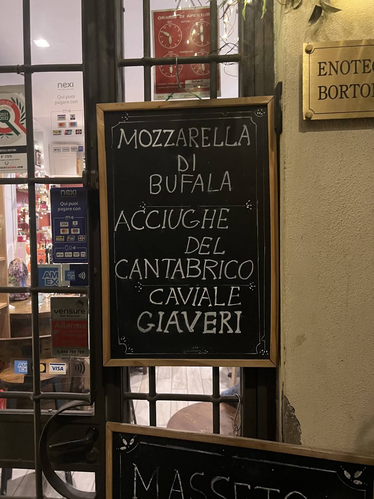 Menu di Enoteca Bortone 