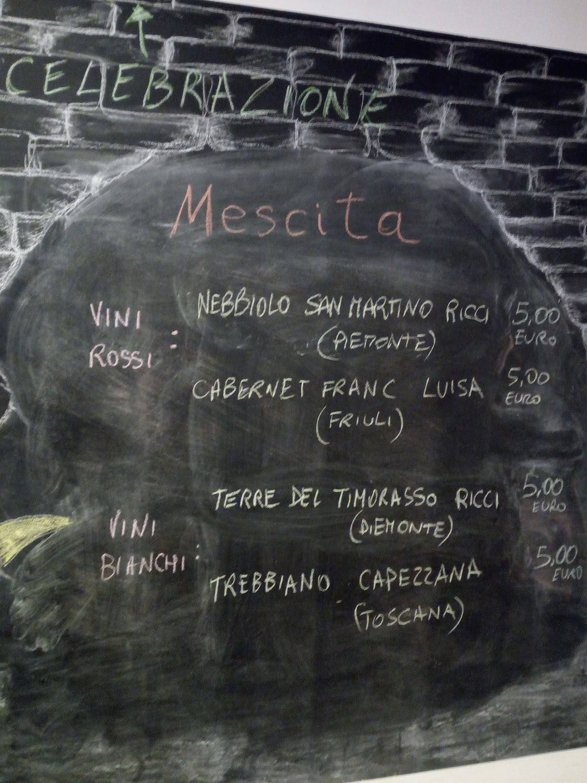 Menu di Enoteca Mostoqui 