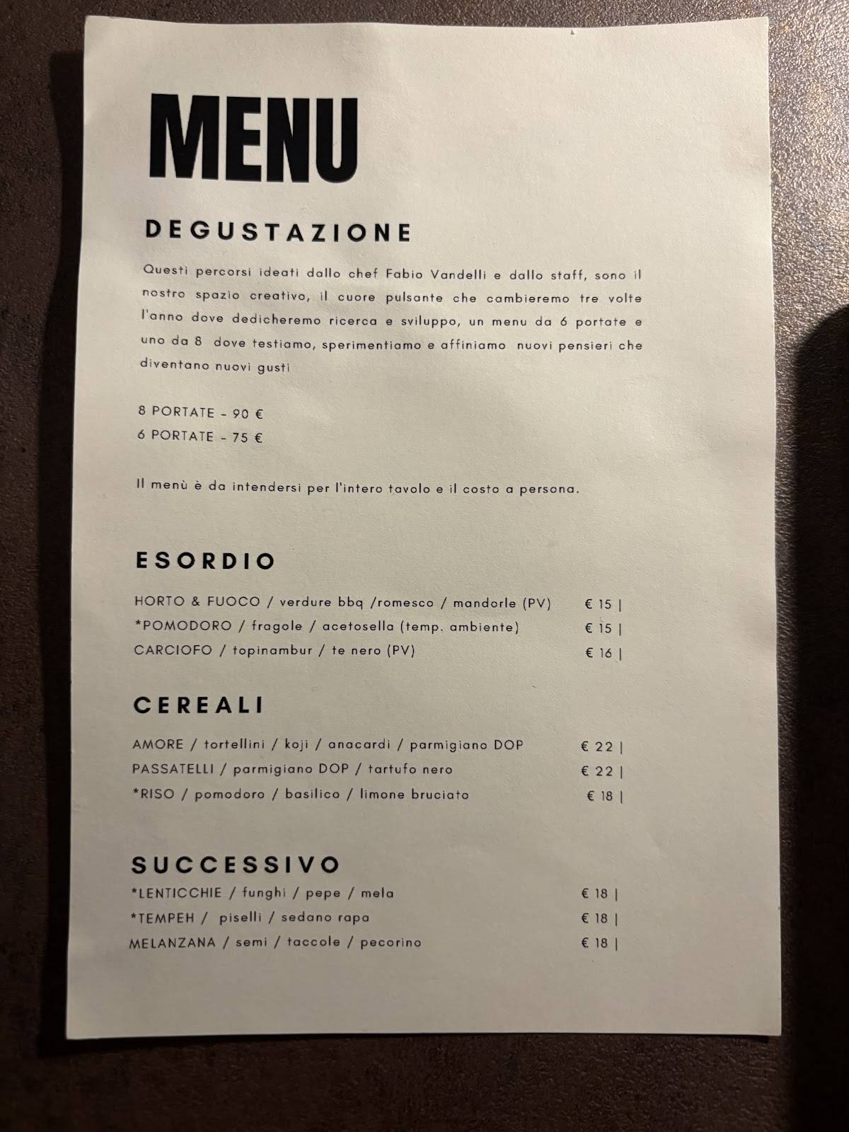 Menu di Erbavoglio 
