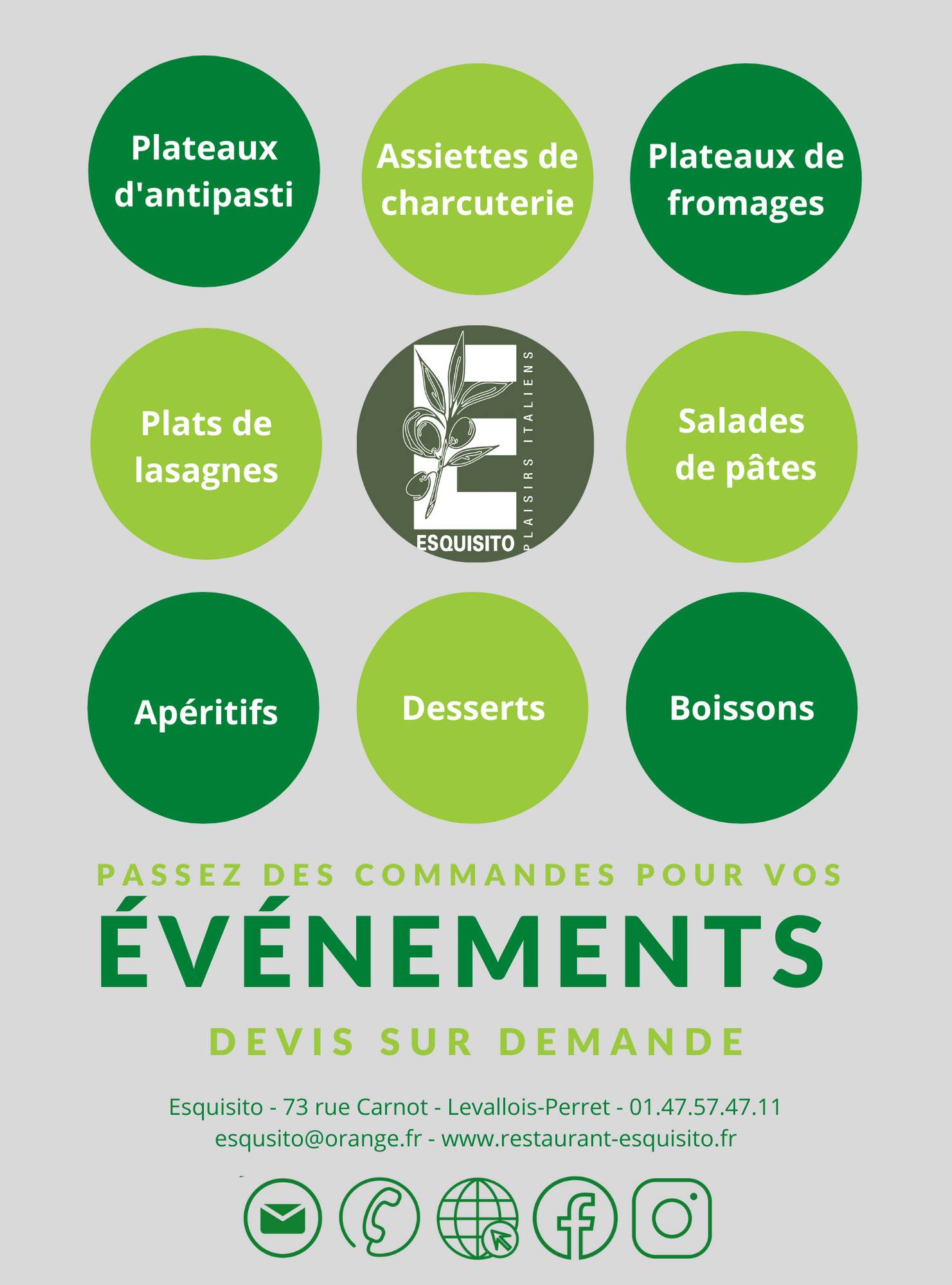 Menu de Esquisito