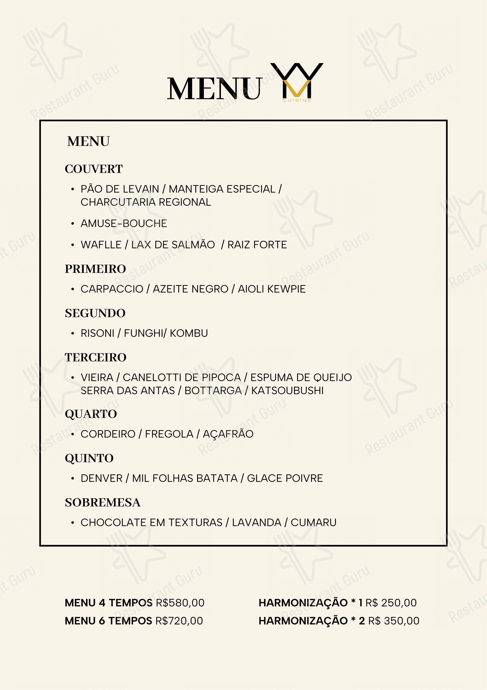 Menu para Estação Toriba em Campos do Jordão