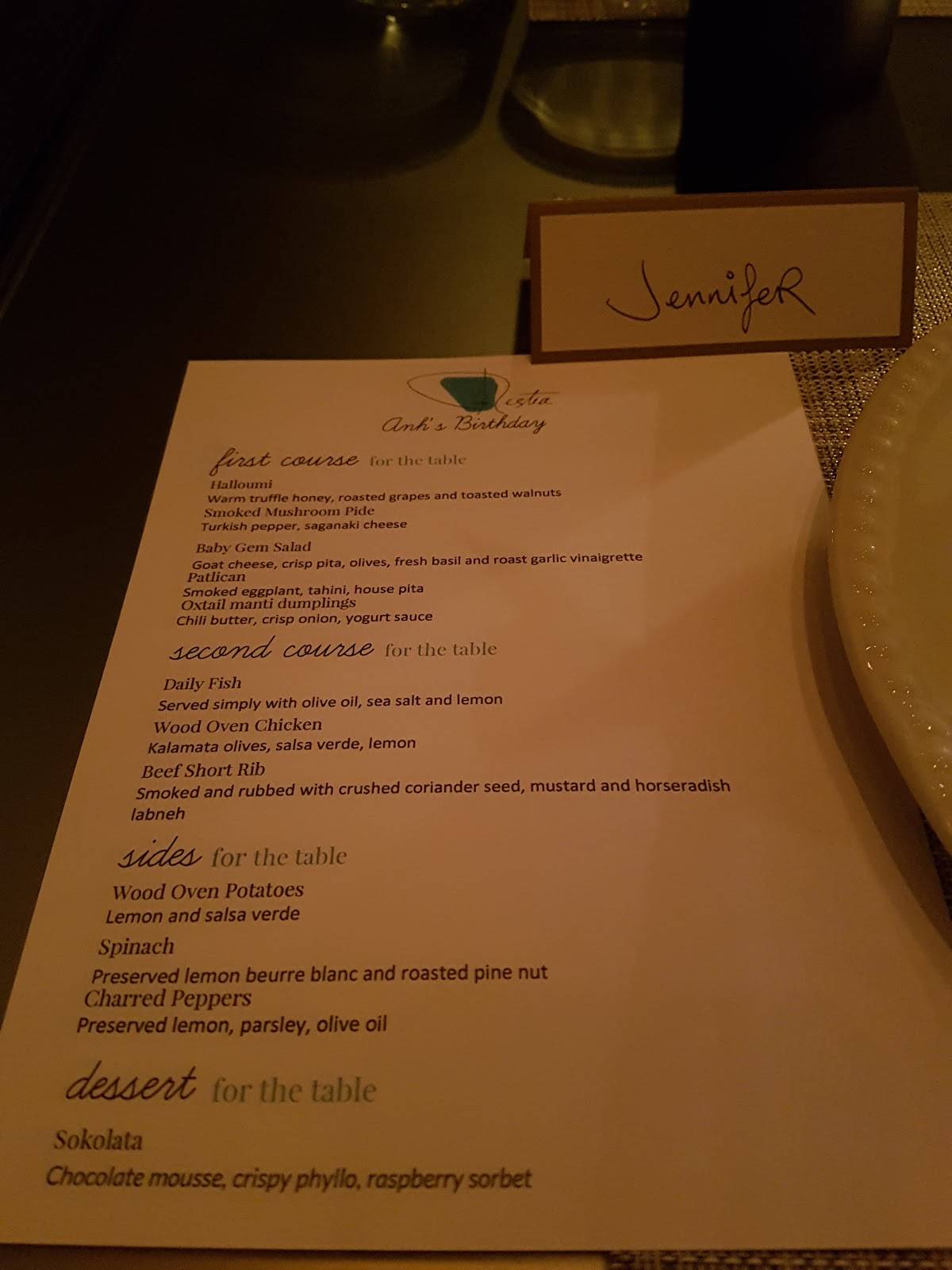 Menu de Définitivement fermé - NAO