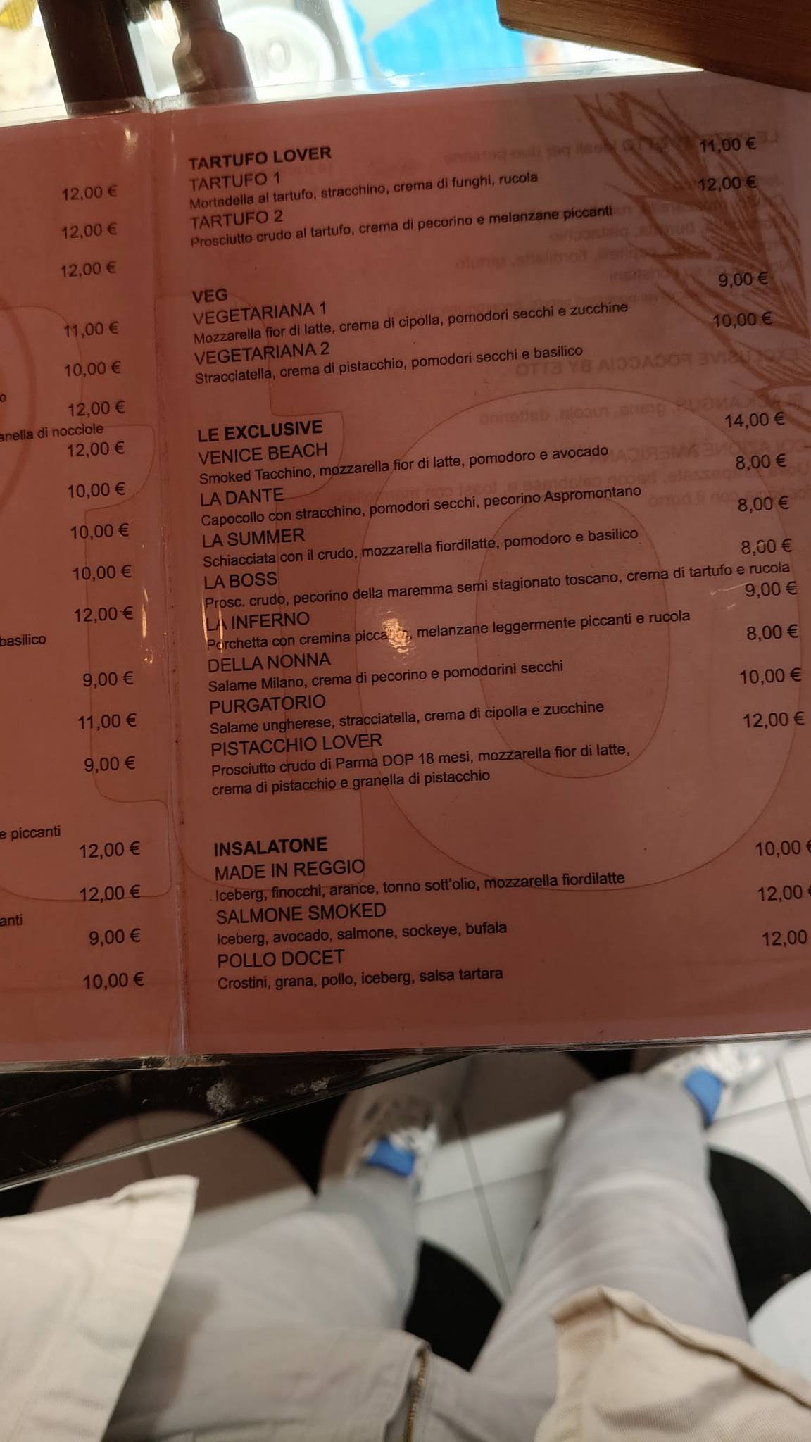 Menu di Etto - Focacceria 