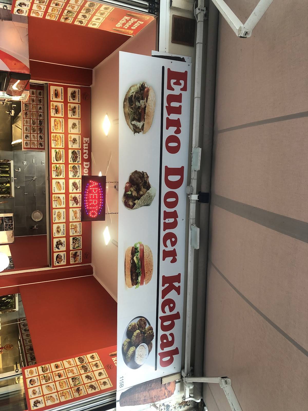 Menu di Euro Donar kebab 