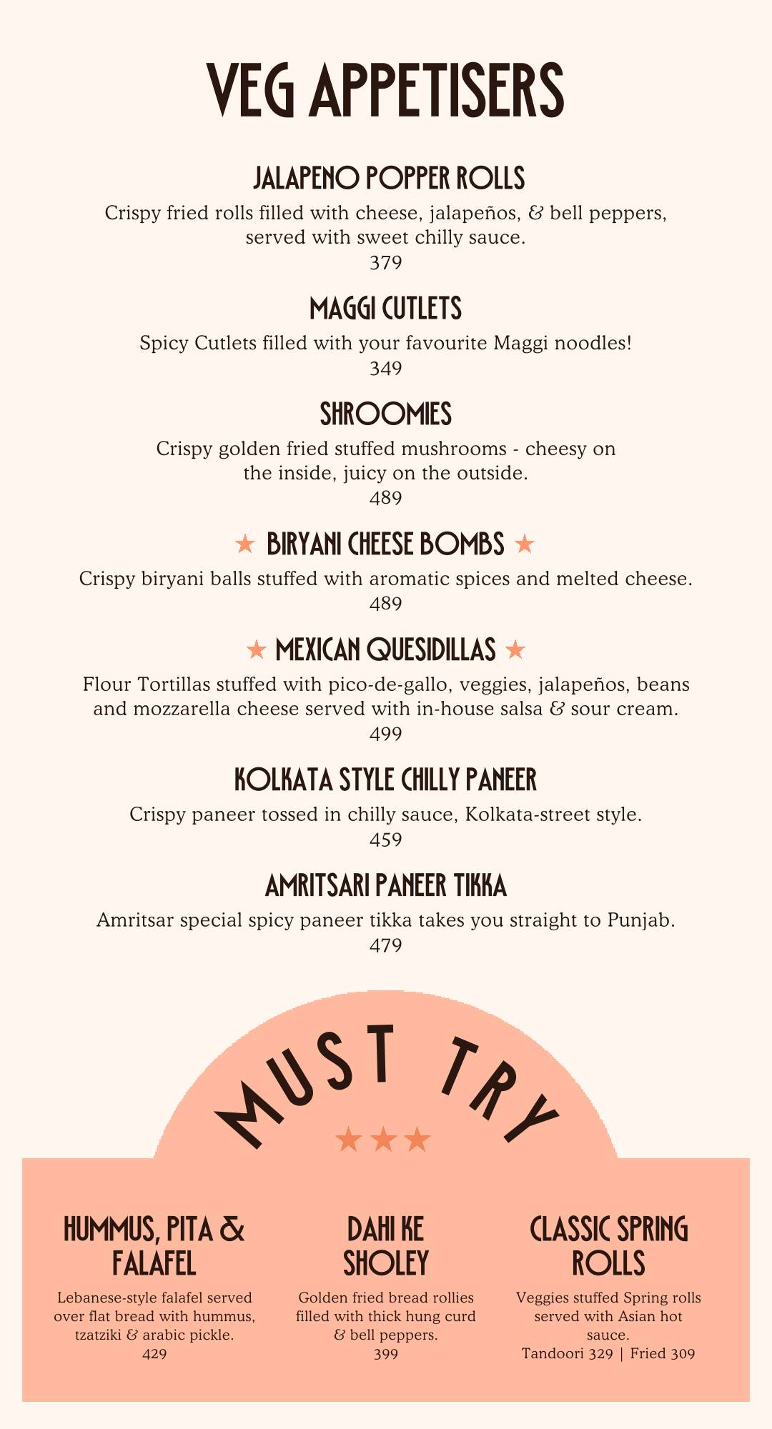 FO- Food Overloded menu
