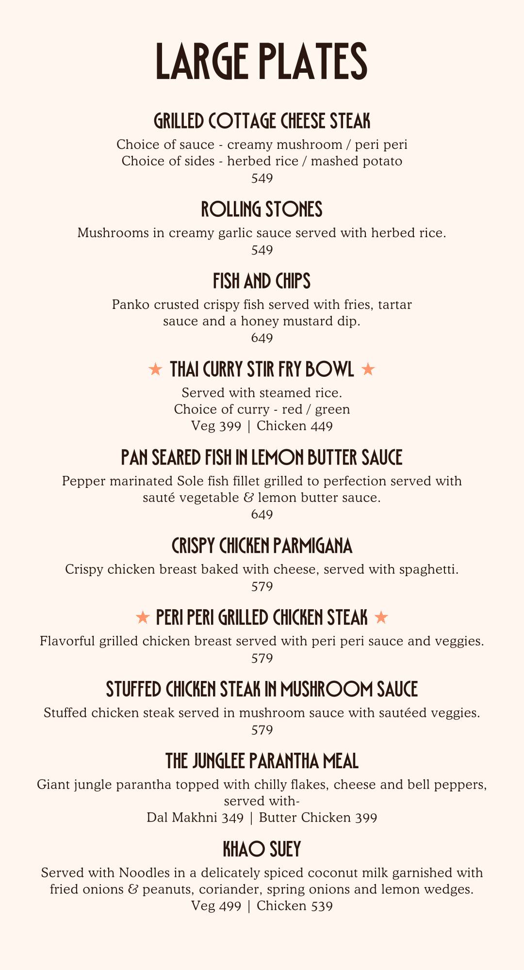 FO- Food Overloded menu