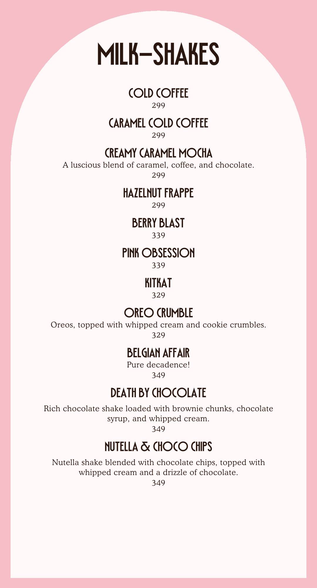 FO- Food Overloded menu