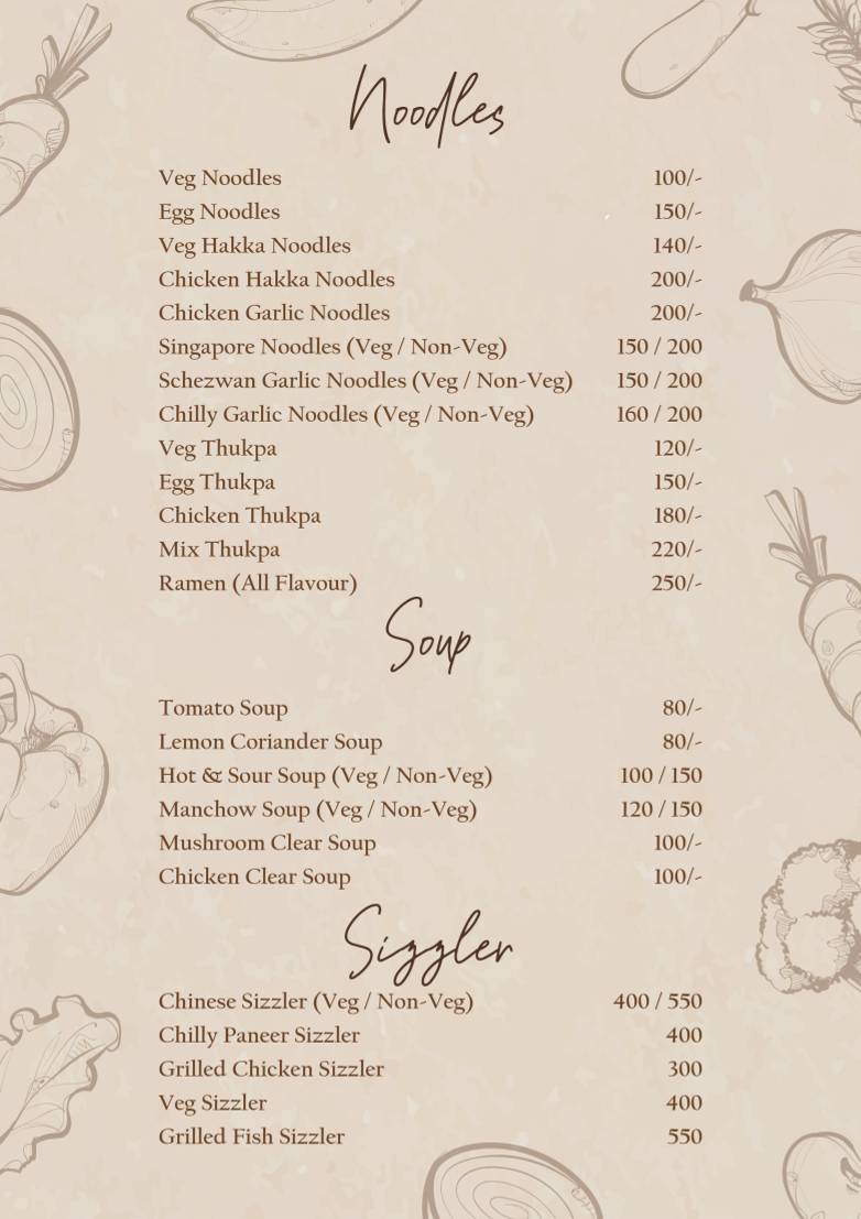 FOOD HUB PELLING menu