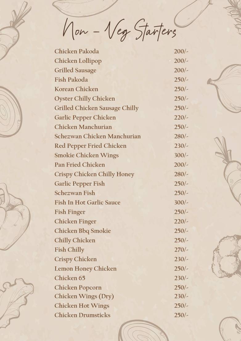 FOOD HUB PELLING menu