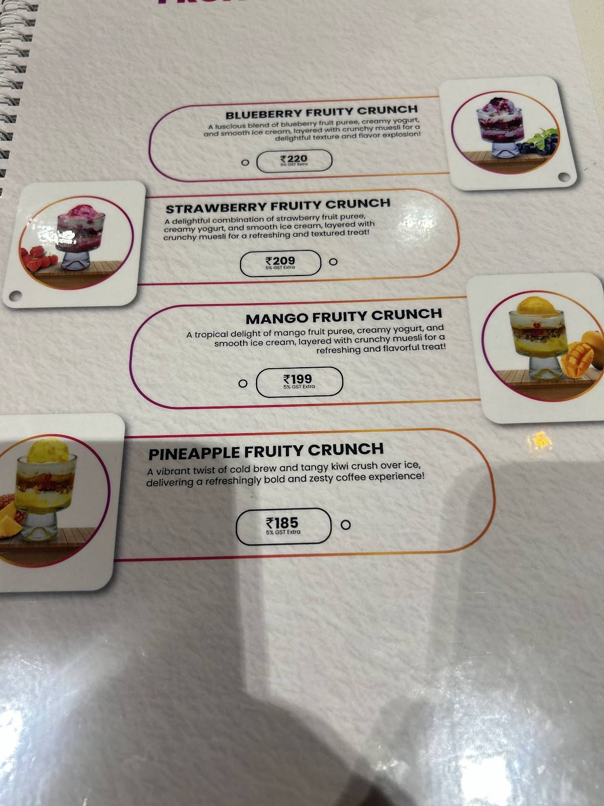 FROOT COFFEE menu