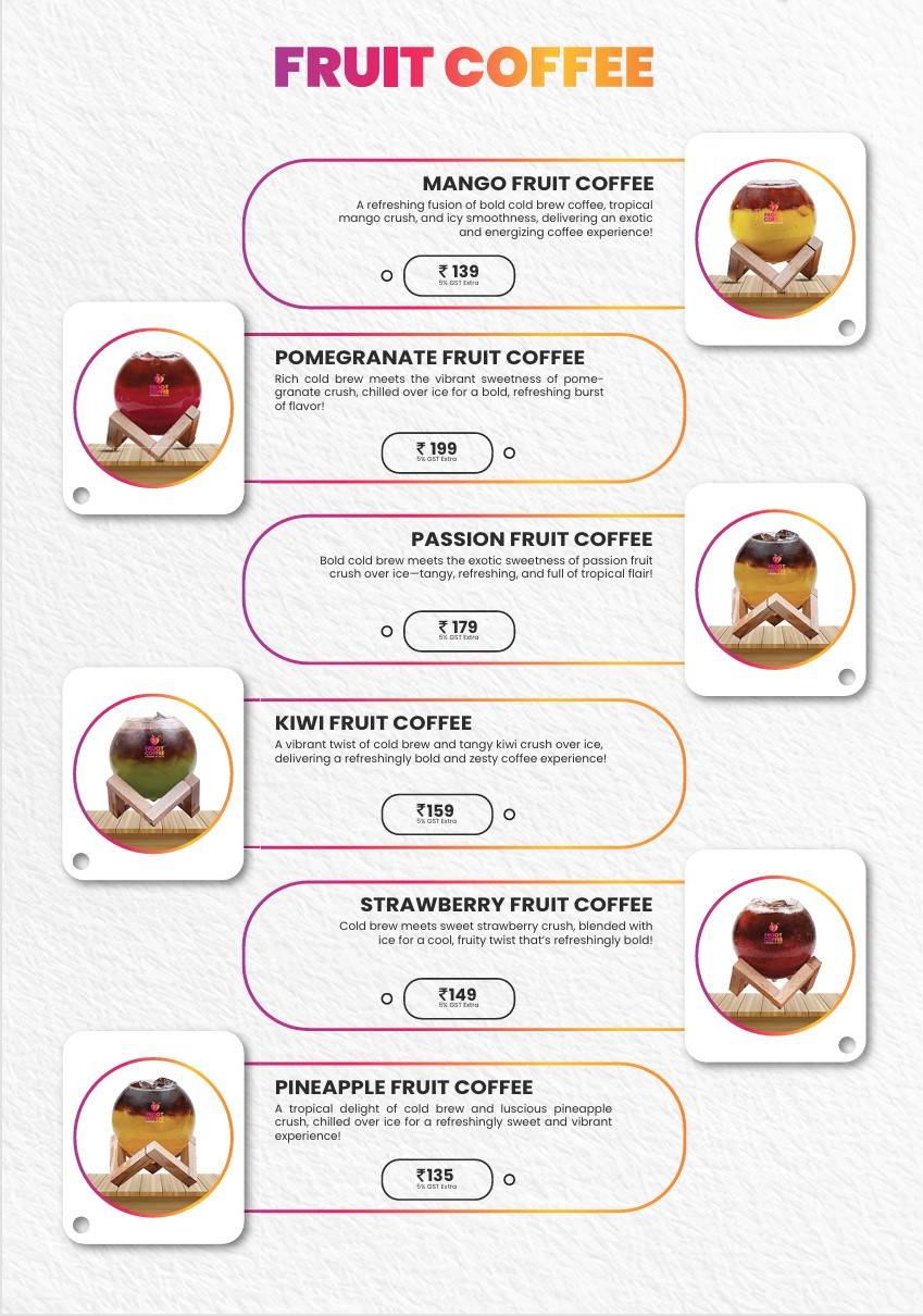 FROOT COFFEE menu