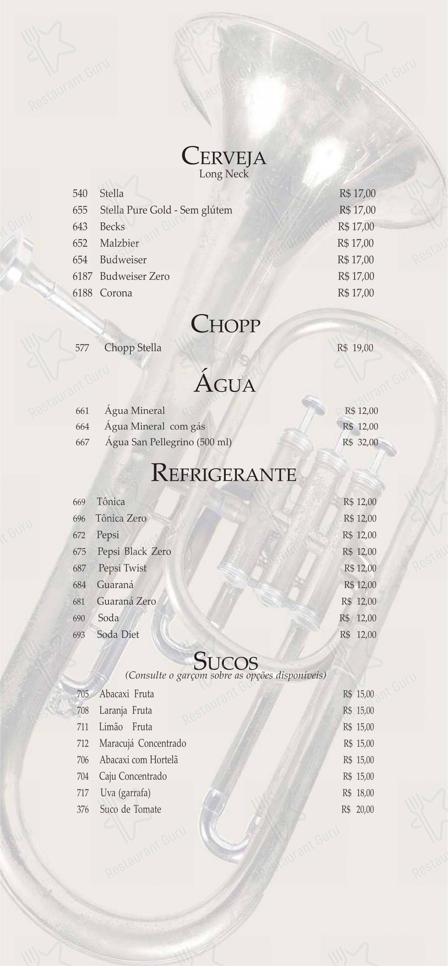 Menu bar para Famiglia Mancini Trattoria restaurante