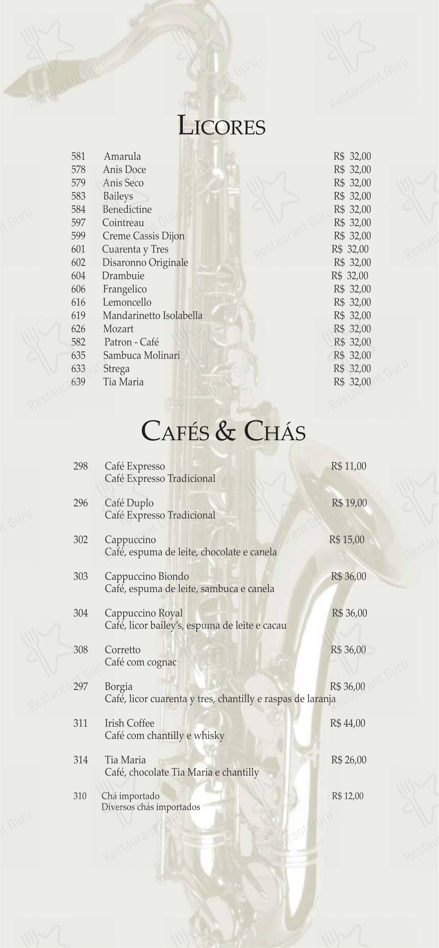 Famiglia Mancini Trattoria - Menu bar