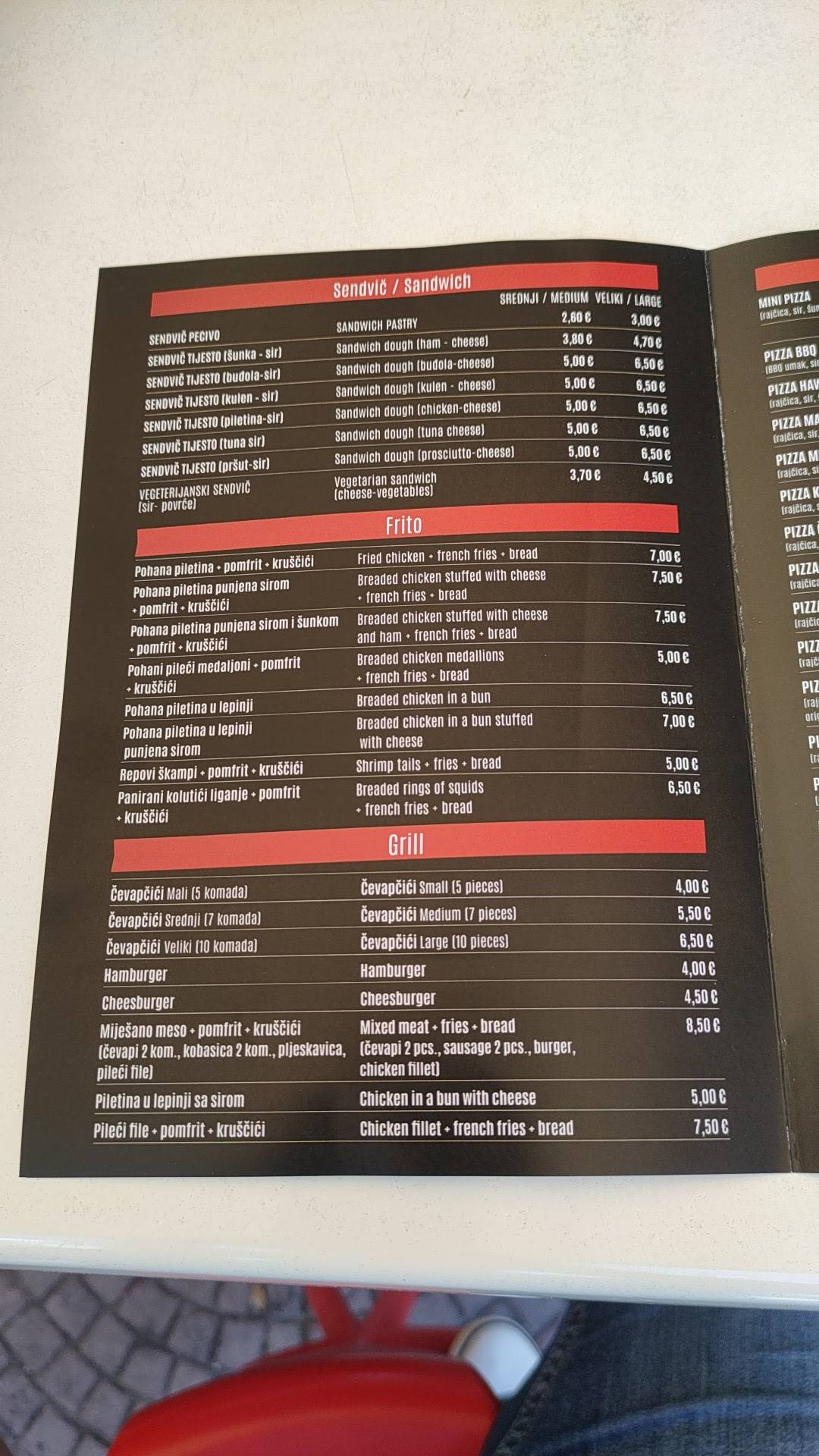 Menu di Fast Food Ketchup 