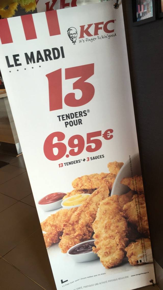 Menu de KFC Forbach