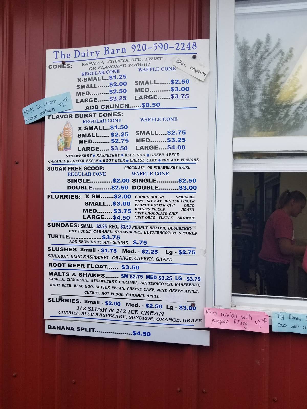 Menu at The Dairy Barn, Lena