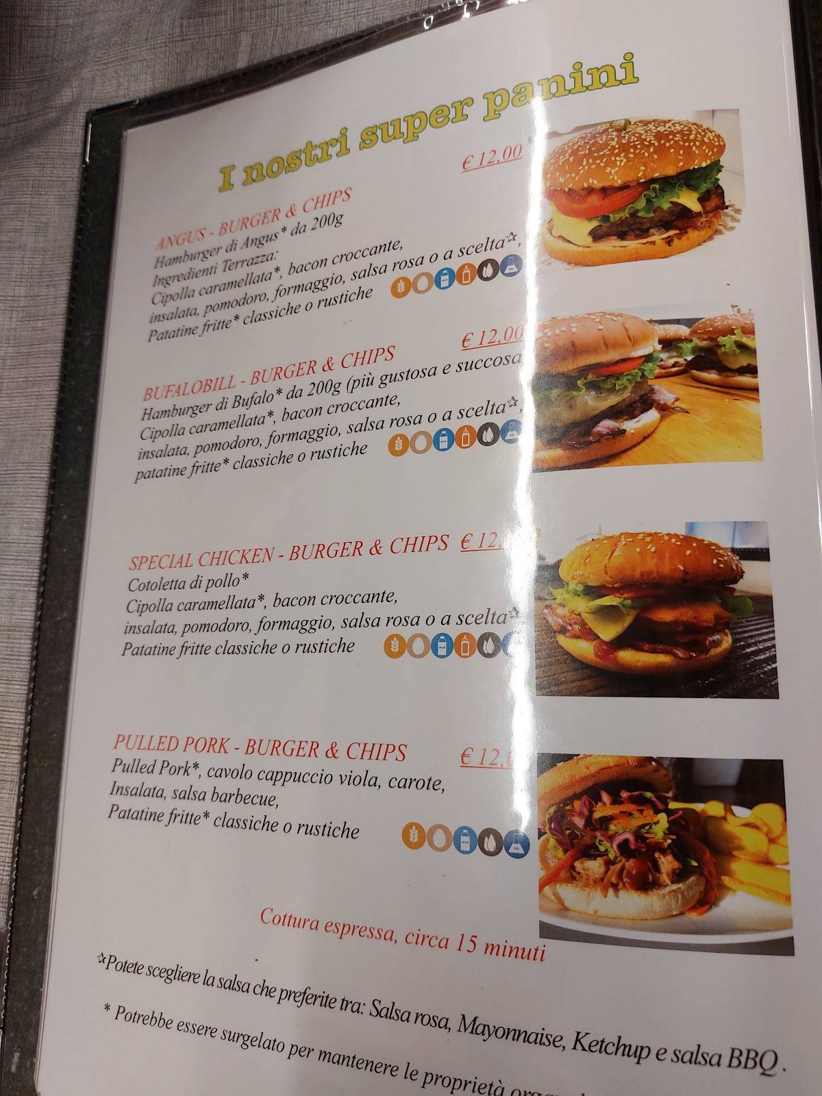 Menu di Pizzeria Terrazza 