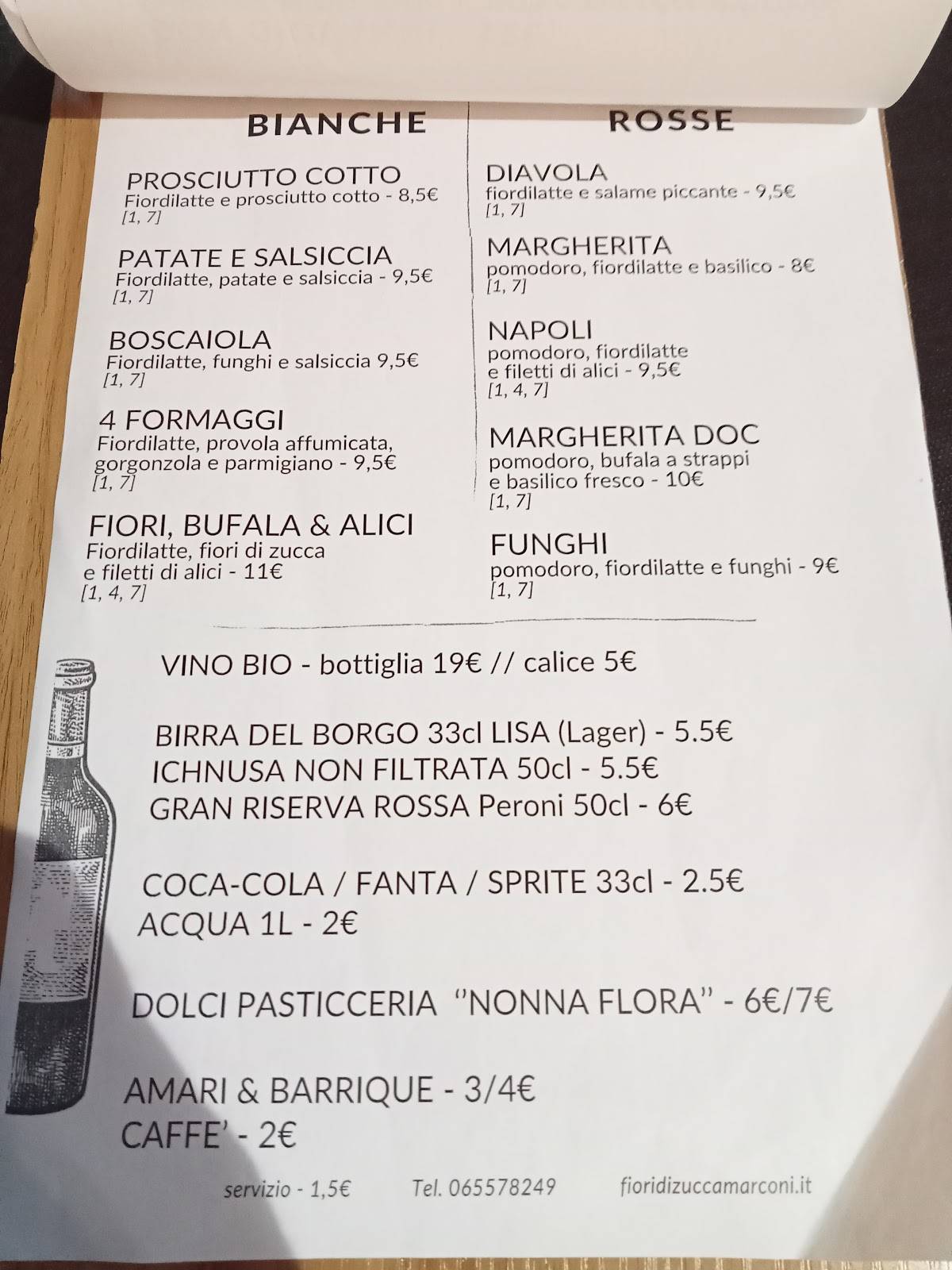 Menu di Fiori di Zucca - La Pizza Napoletana a Casa tua (zona Marconi) 