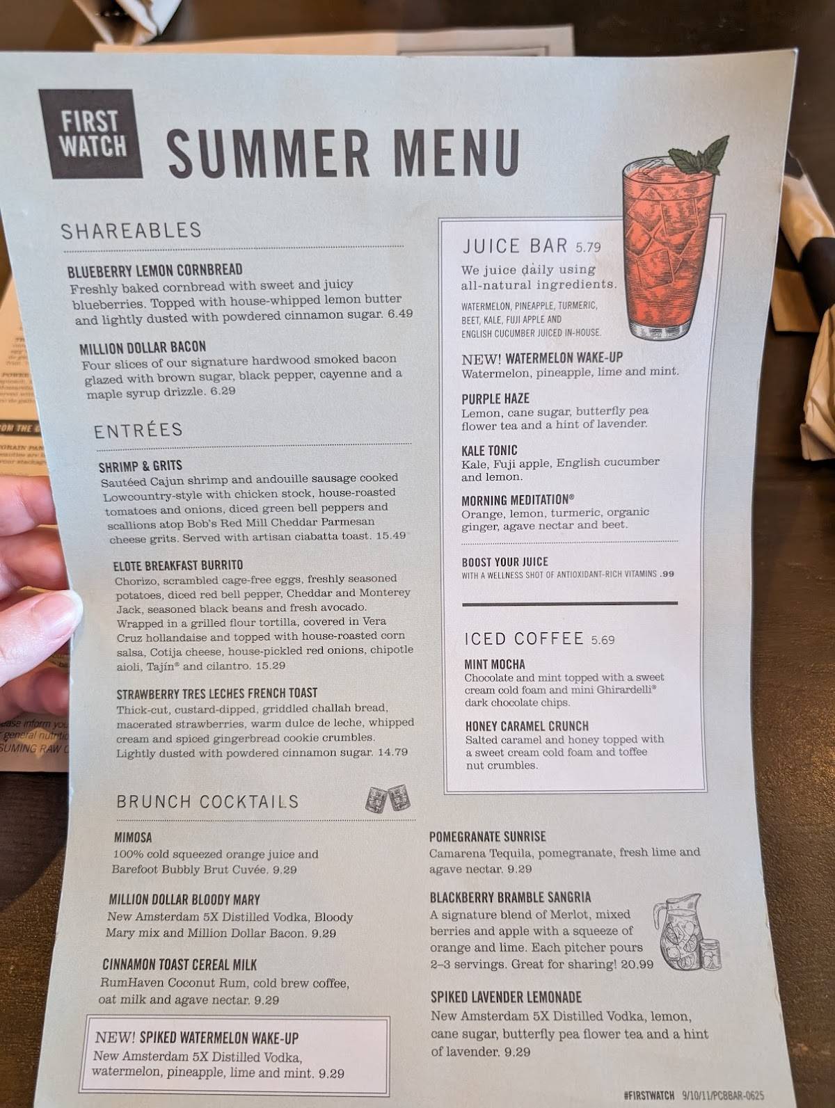 Menu at First Watch cafe, Ocala, SW 36th Terrace