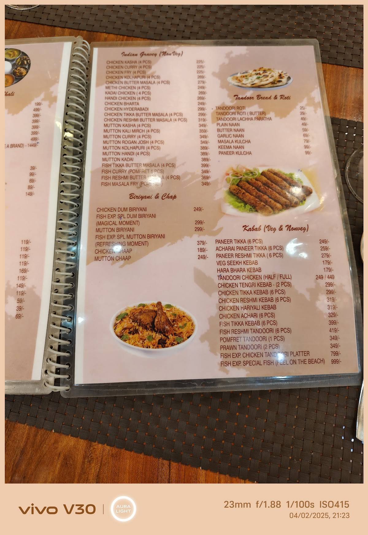 Fish Express menu