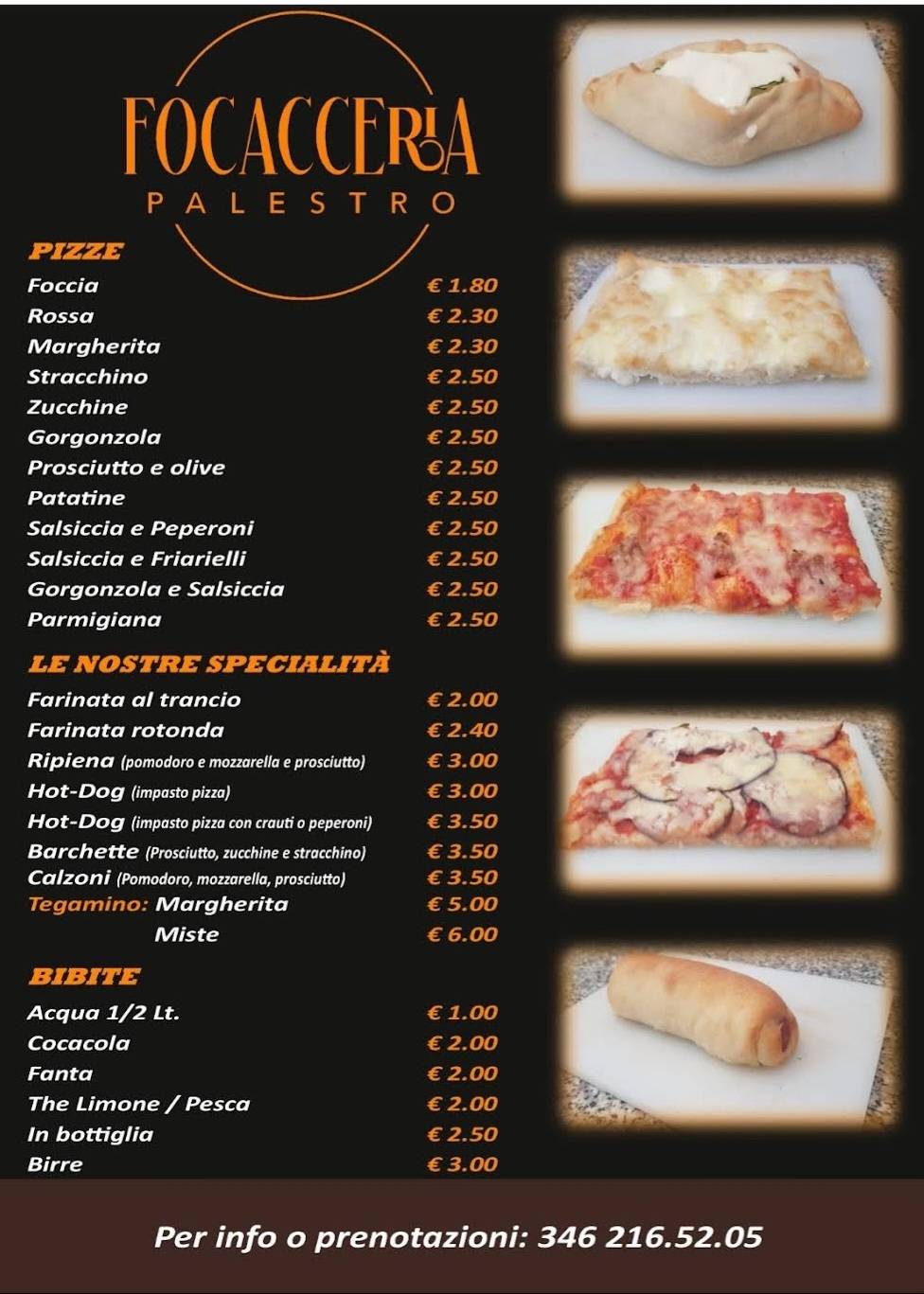 Menu di Focacceria Palestro 