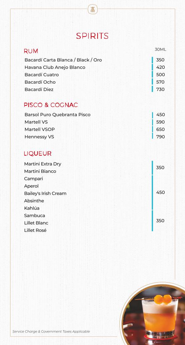 Foo Bandra menu
