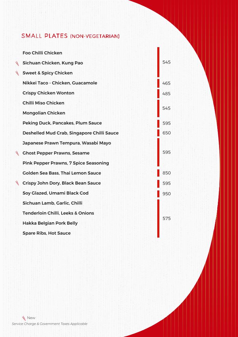Foo Bandra menu