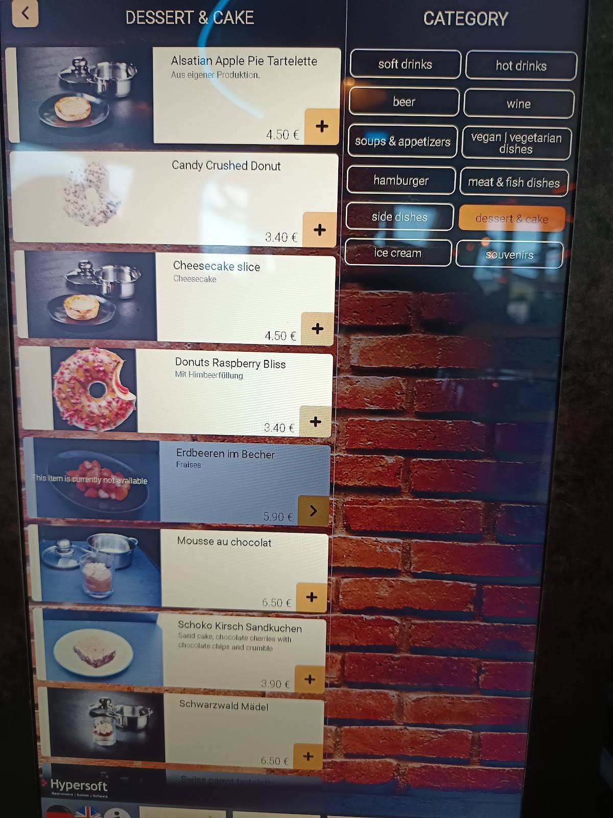Menu de FoodLoop