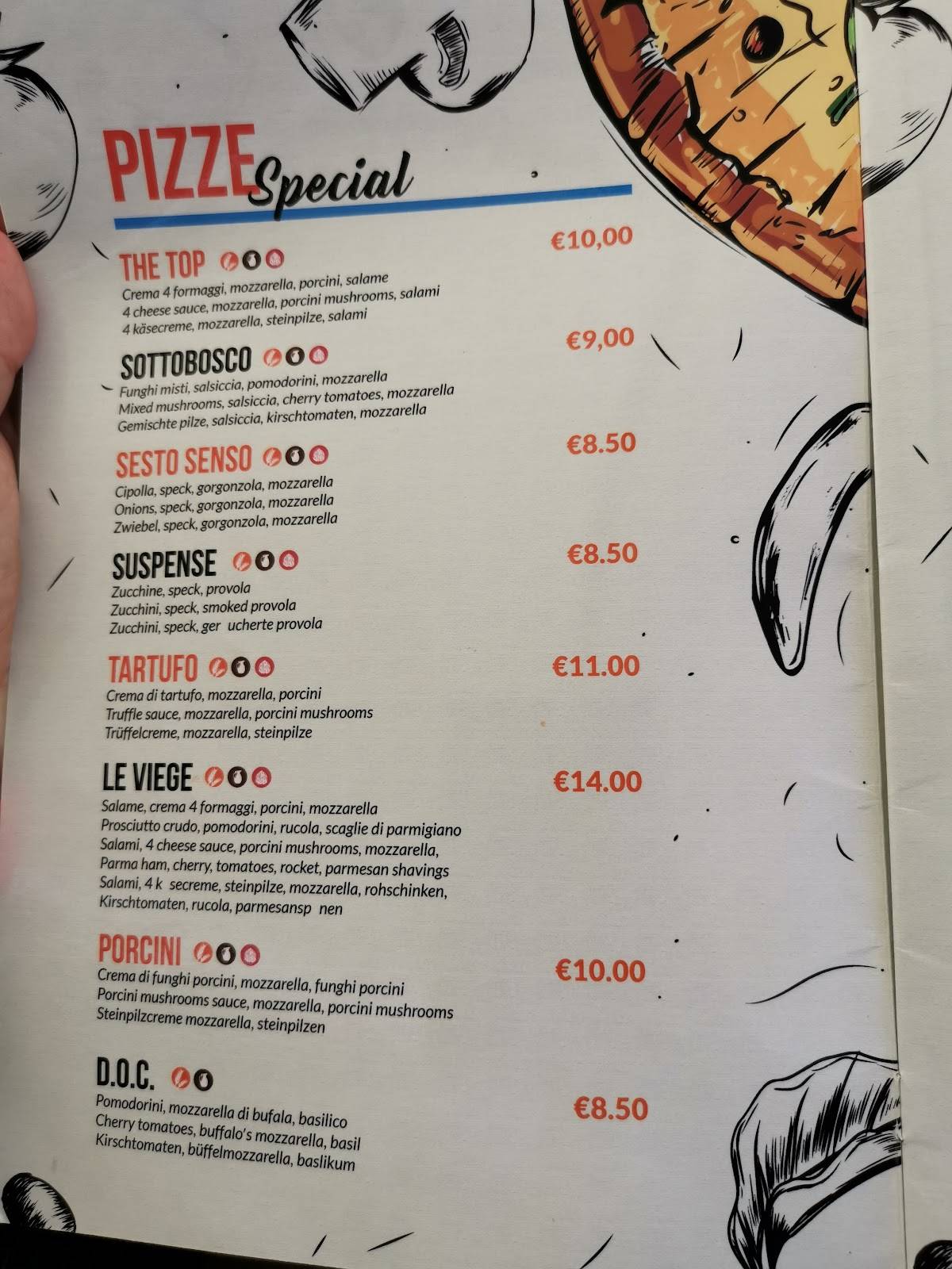 Menu di Bar Pizzeria La Strambata 