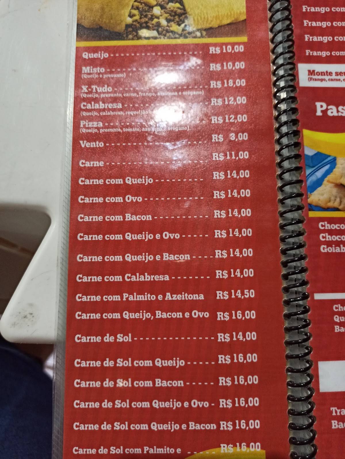Mateus Lanches cardápio