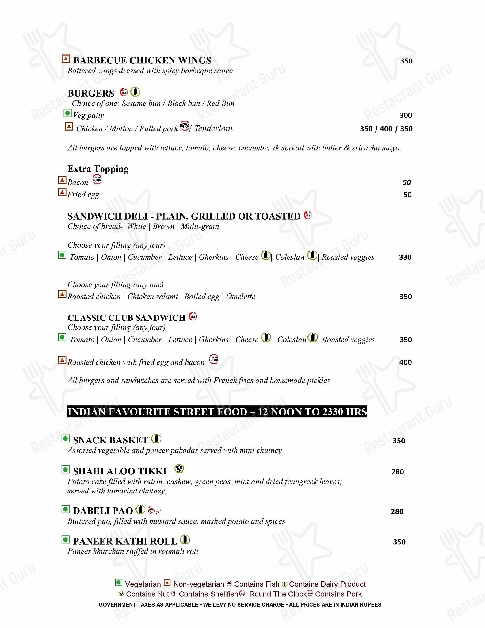 Orchid Restaurant menu