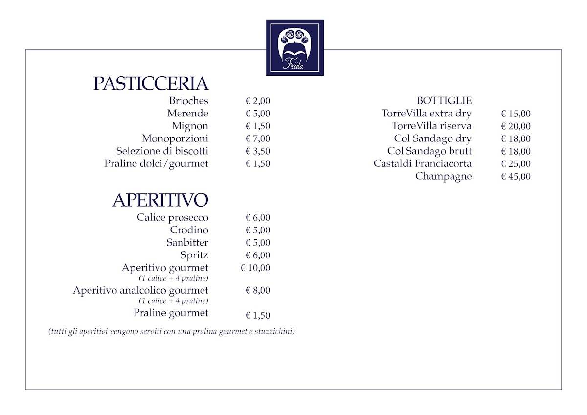 Menu di Frida Pasticceria 