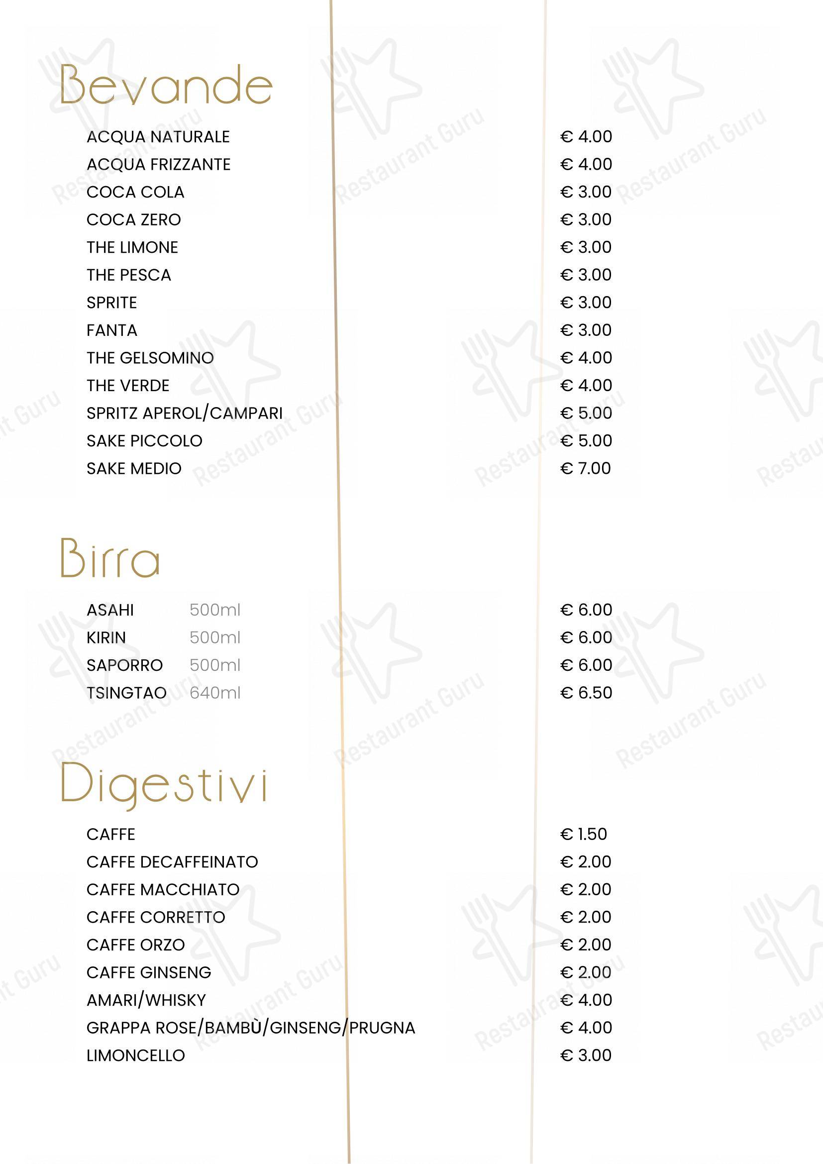 Основное меню per Ristorante Fuji Sushi in Vercelli