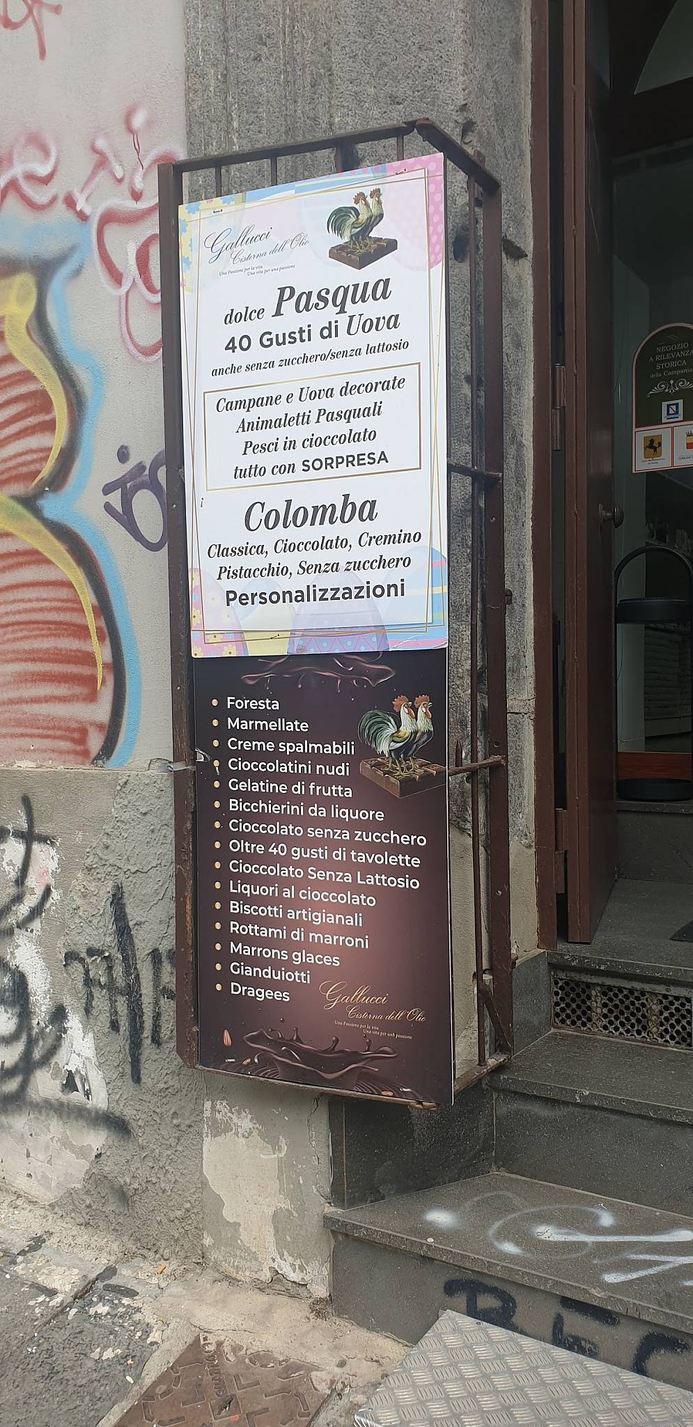 Menu di Gay-Odin via Benedetto Croce fabbrica di cioccolato 1894 