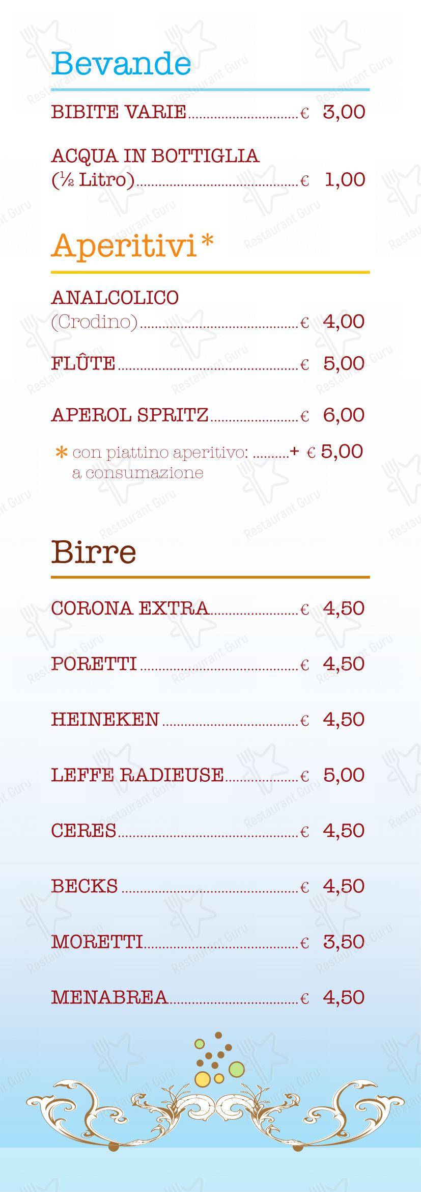Menu bar per Gelateria Goria in Riva presso Chieri