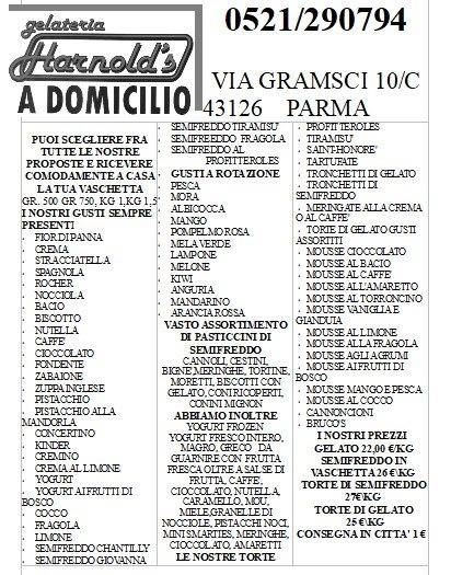 Menu di Gelateria Harnold's 