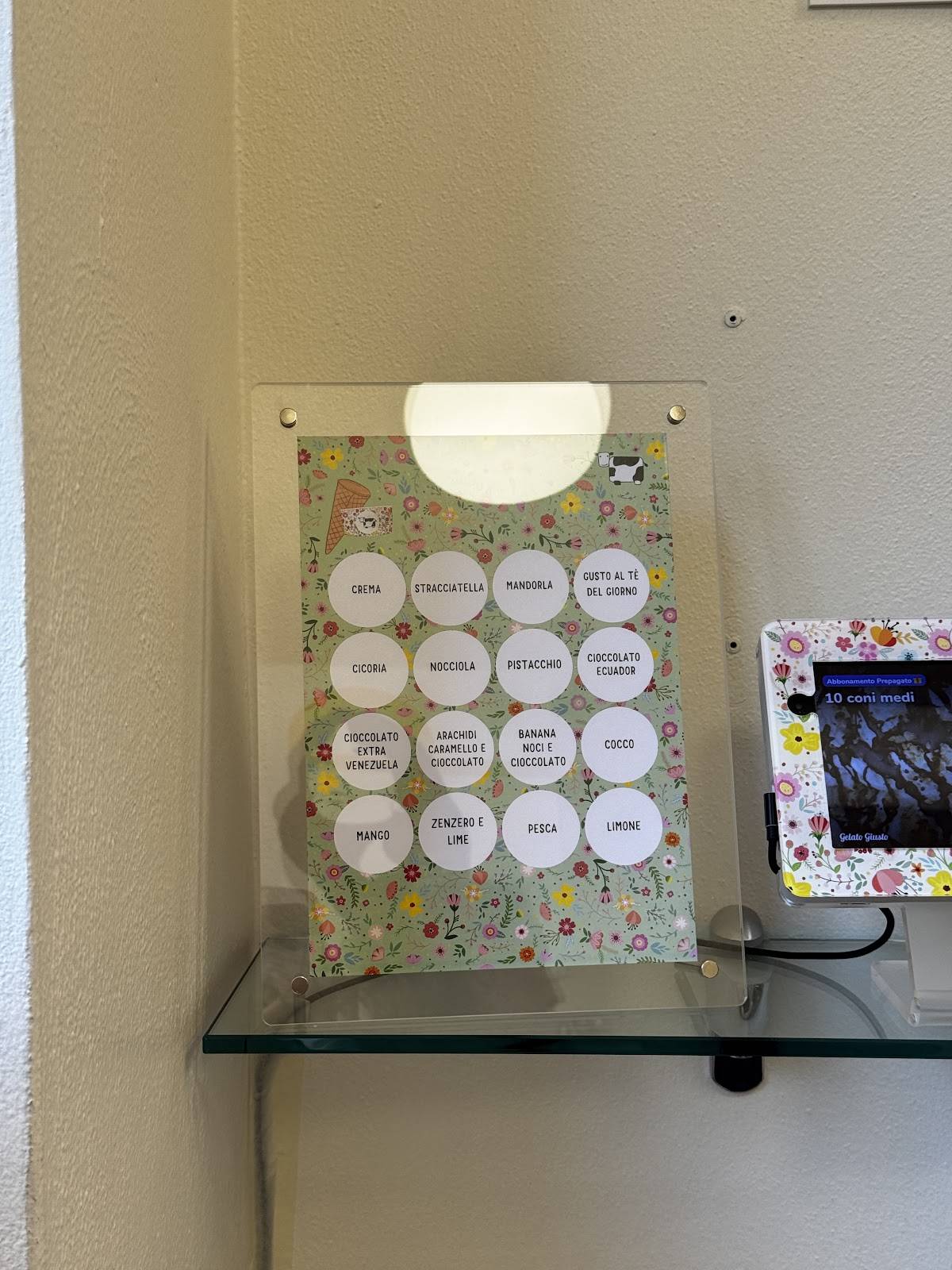 Menu di Gelato Giusto 