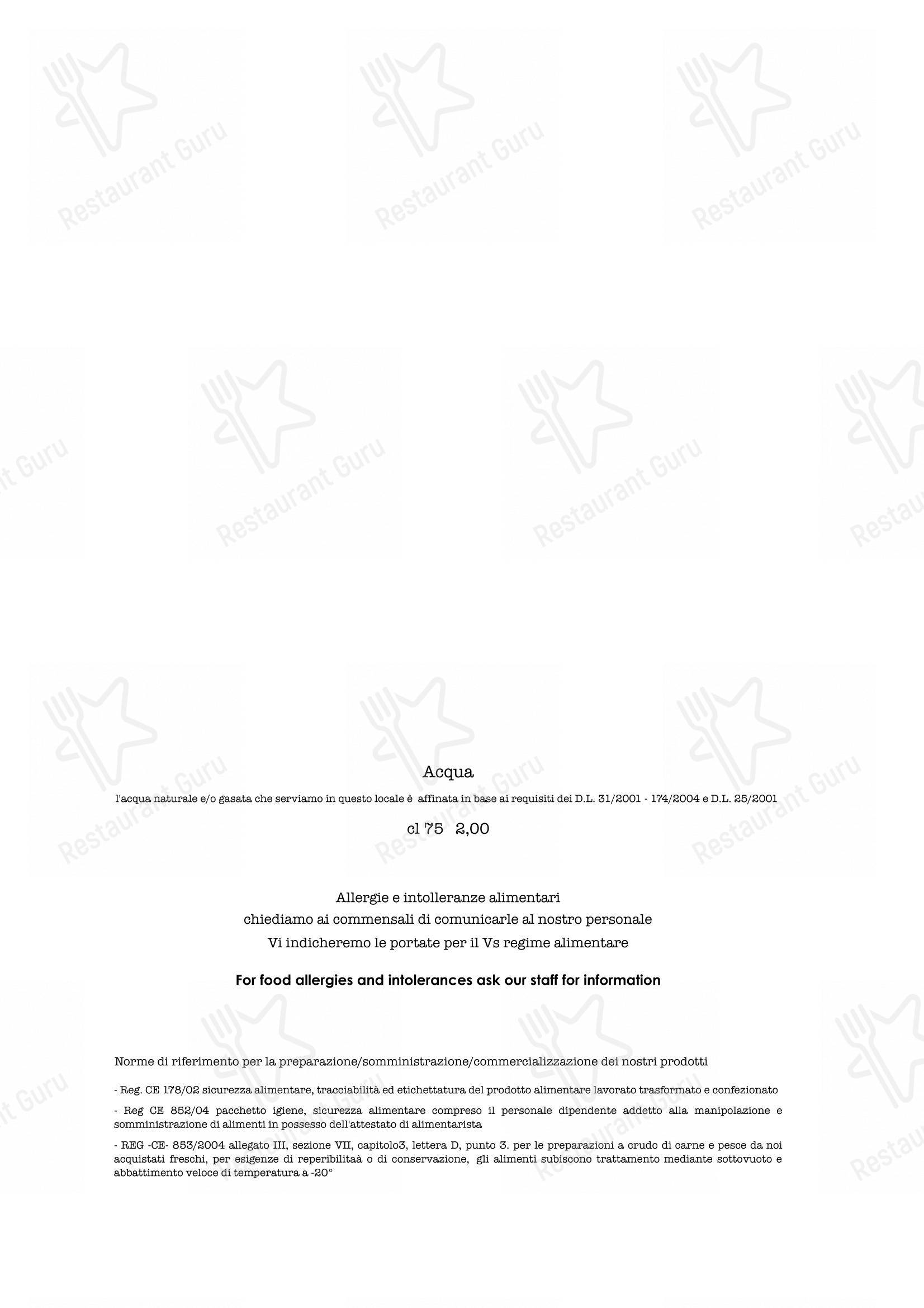 Gennaio30 Bistrot in Trapani - Menu bar