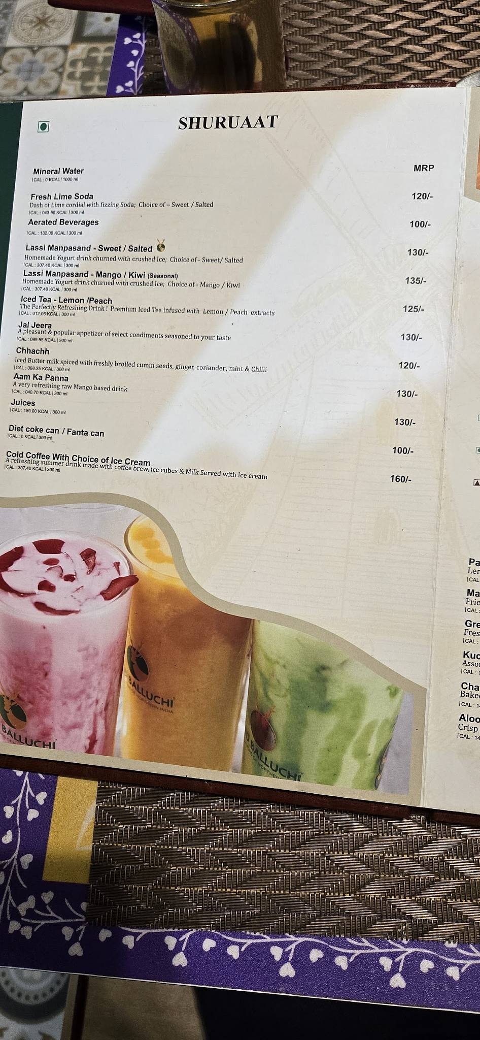 Pind Balluchi Gaur City Mall Noida menu