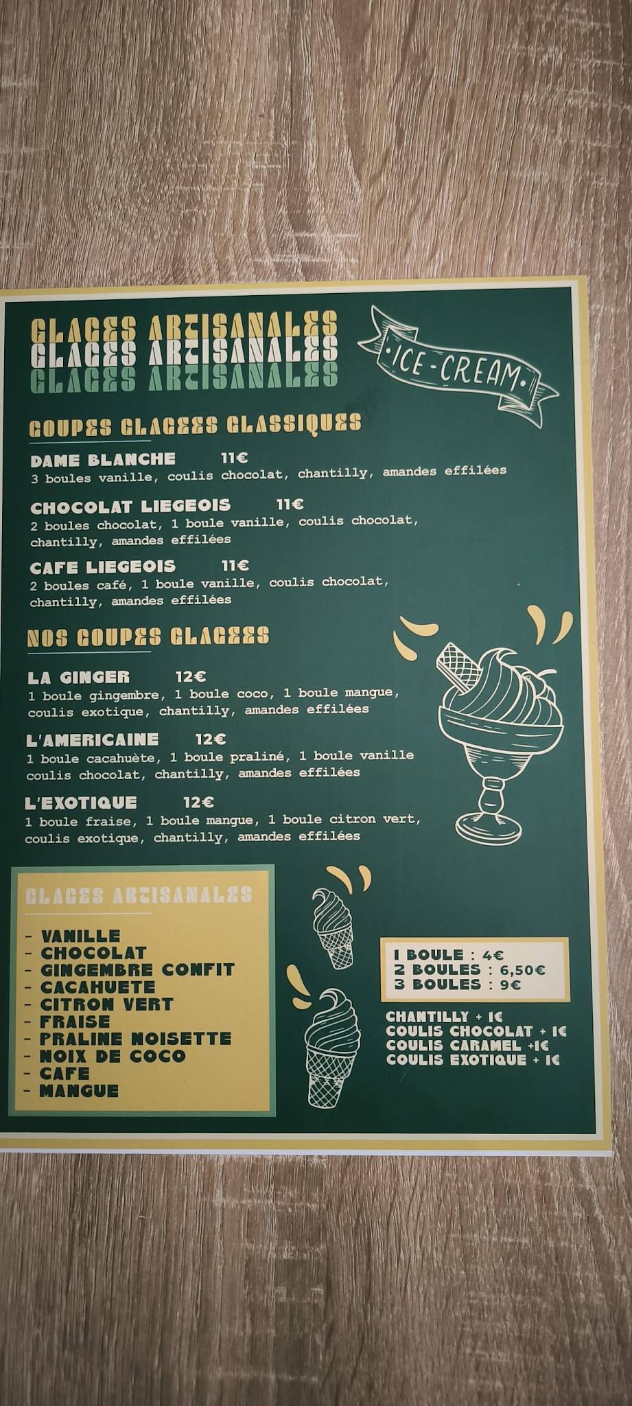 Menu de Ginger Restaurant - Canet Plage