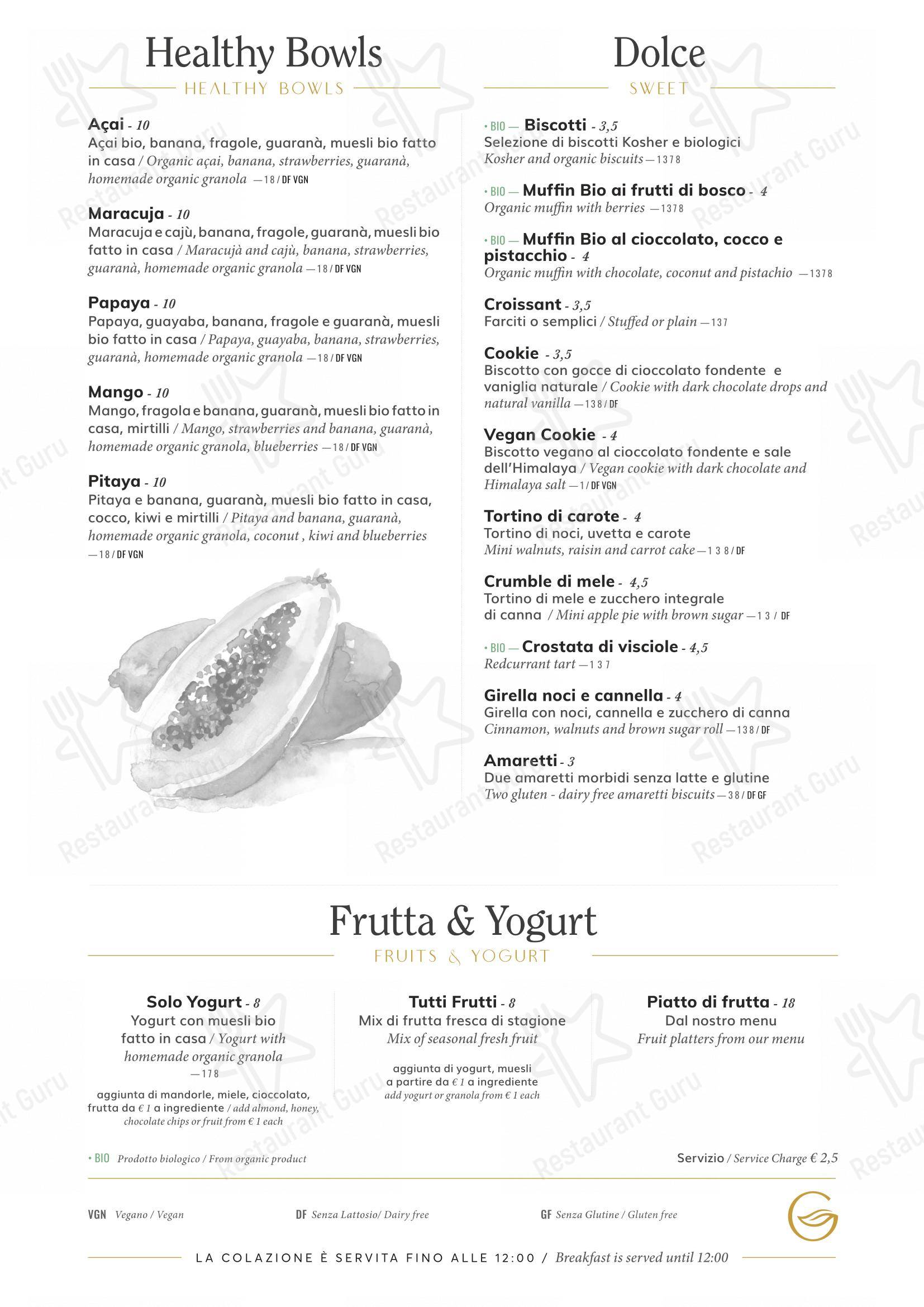 Menu per Ginger - Spagna pub & bar