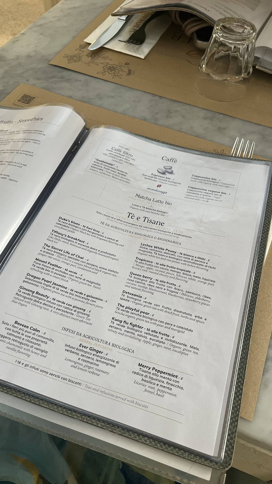 Menu di Ginger - Spagna 