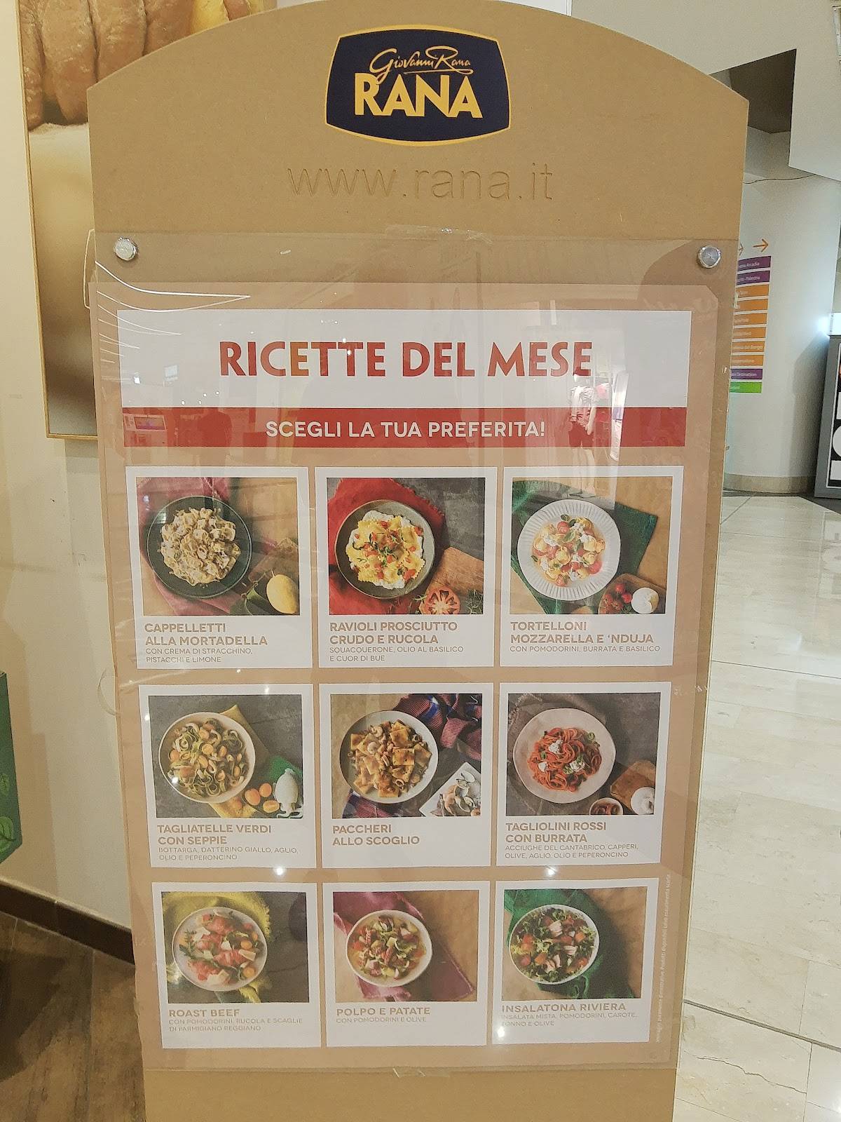 Menu di Ristorante Giovanni Rana Le Due Torri 