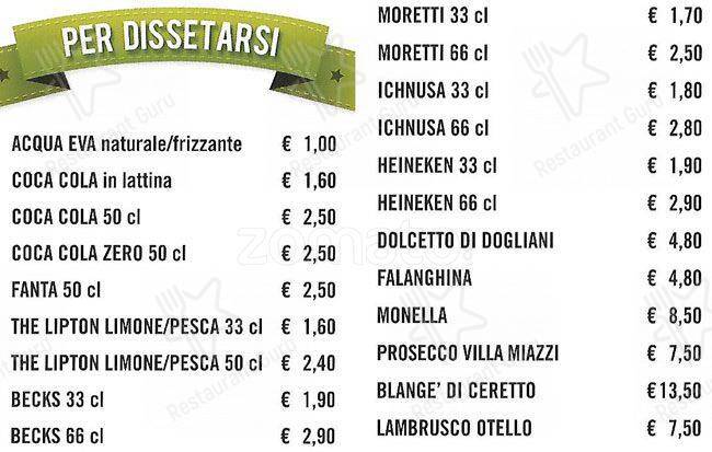 Menu di Girarrosti Santa Rita 